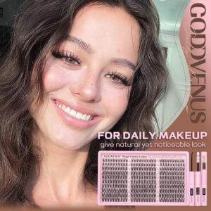 Goddvenus Lash Clusters Kit Wispy Eyelash Clusters Lashes Natural DIY Lash Extension