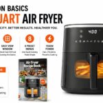 Amazon Basics 6-Quart Air Fryer with Easy View Window, 8 Preset Menus, 1550W, Black