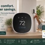 Ecobee Smart Thermostat Essential - Energy Star Certified programmable Wi-Fi Thermostat