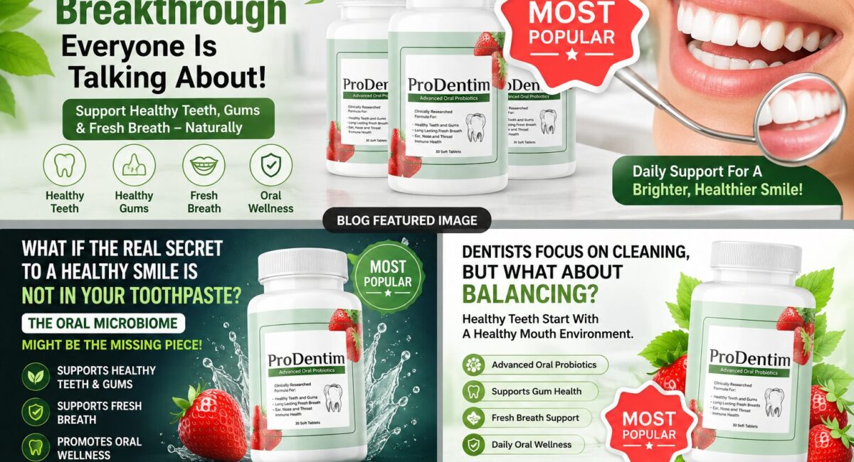 The Dental Wellness Formula That’s Getting Attention Across America,Modern dental wellness concept featuring ProDentim supplement, healthy smile, oral microbiome support, gum care, and fresh breath benefits.ProDentim dental wellness supplement with healthy smile concept, emphasizing oral probiotics, healthy teeth, gum support, and fresh breath.,Healthy smiling adult with bright teeth alongside ProDentim oral health supplement, highlighting oral microbiome support, fresh breath, healthy gums, and dental wellness benefits.