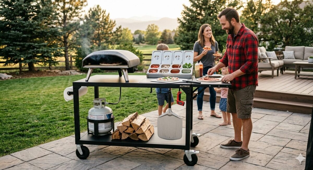 The Ultimate Outdoor Pizza Prep Grill Cart